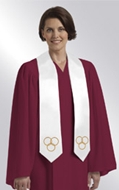 Ready-made liturgical colors reversible front-hanging choir stoles
