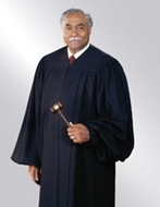 Male Chancellor Robe in black Wondercrepe fabric