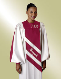 Custom choir gowns- round neck styles