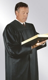Arbiter Robe with tapered sleeves for bench comfort