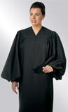 Counsel Robe in black Viva fabric for courtroom use